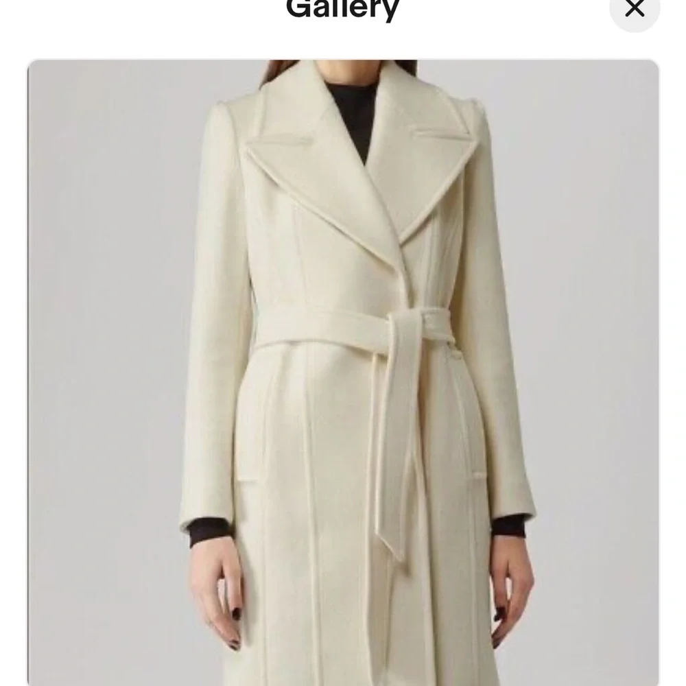 Reiss Deep Plum Pea Coat - Picture 12 of 13